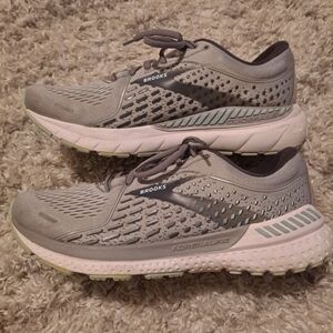 Brooks Women's Adrenaline Running Shoes - Gray with Light Mint Accents